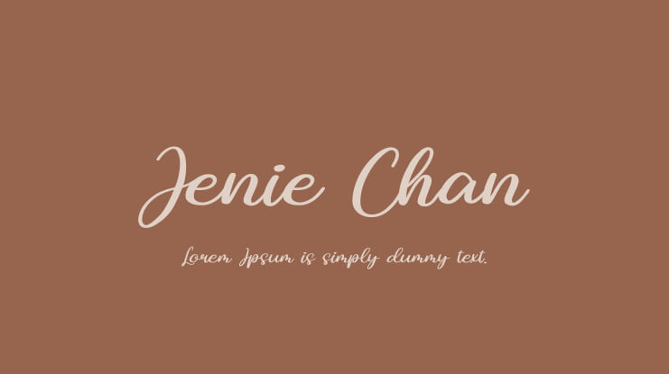 Jenie Chan Font