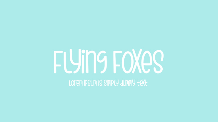 Flying Foxes Font