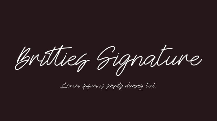 Britties Signature Font