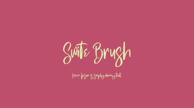 Swite Brush Font