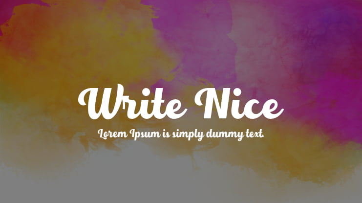 Write Nice Font