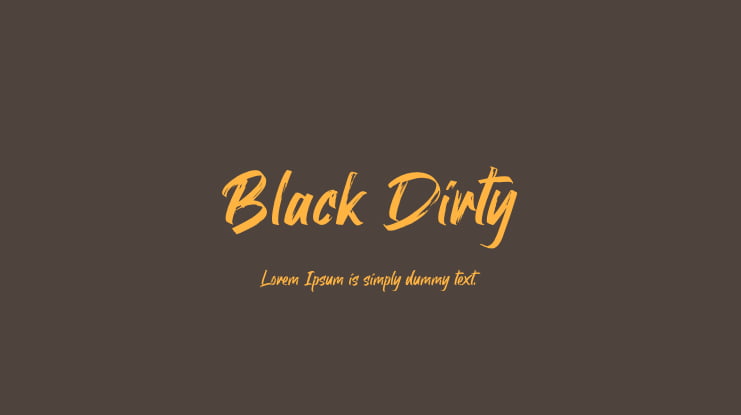 Black Dirty Font