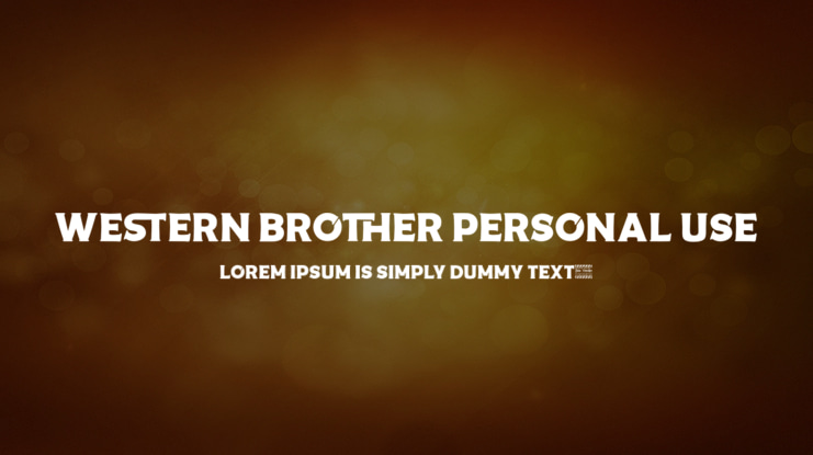 Western Brother Personal Use Font
