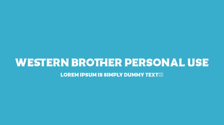 Western Brother Personal Use Font