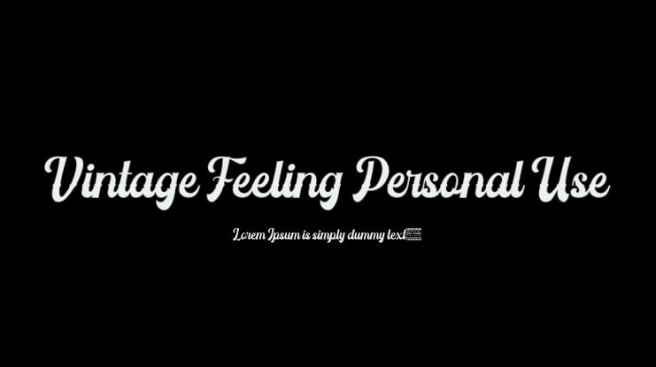 Vintage Feeling Personal Use Font