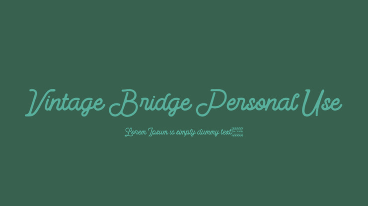 Vintage Bridge Personal Use Font