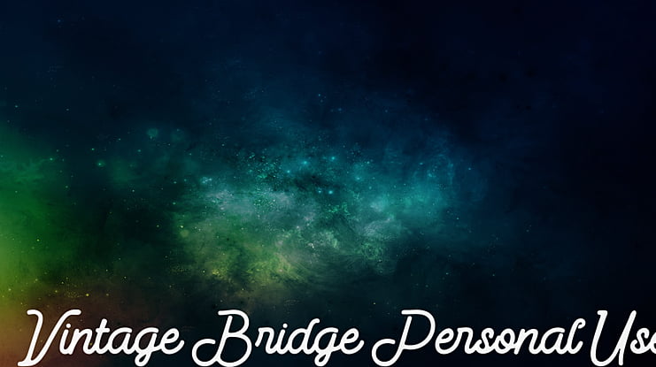 Vintage Bridge Personal Use Font