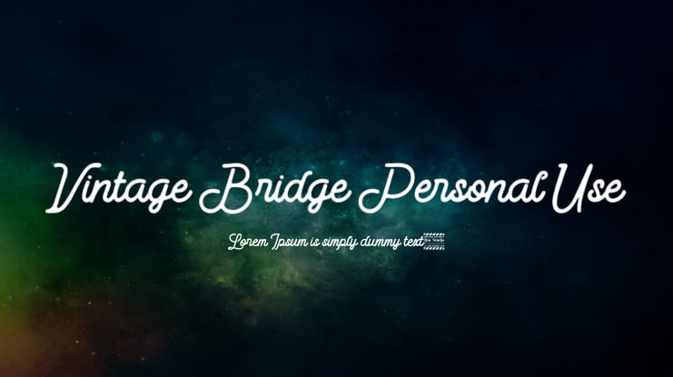 Vintage Bridge Personal Use Font