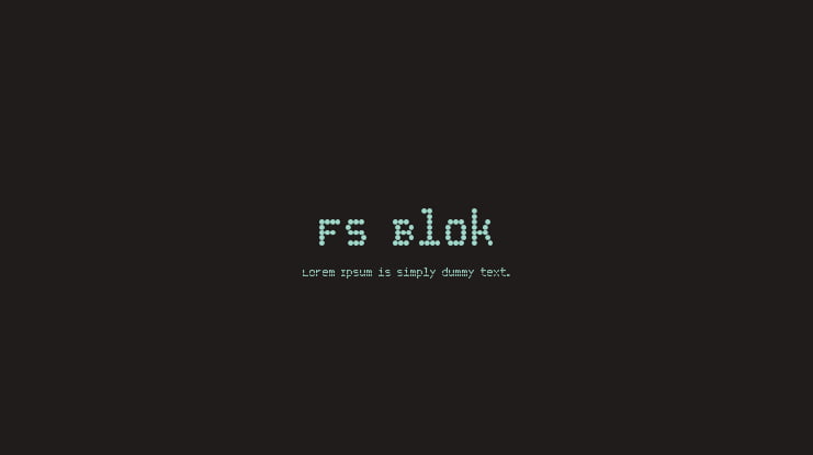 FS Blok Font Family