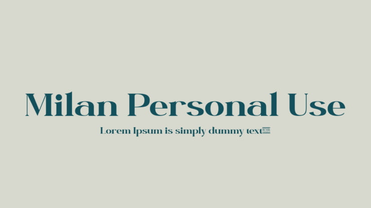 Milan Personal Use Font