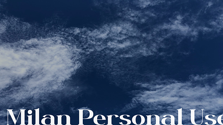 Milan Personal Use Font