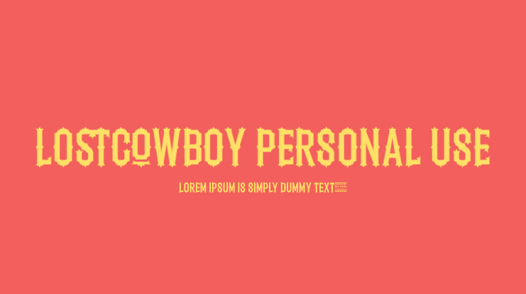 Lostcowboy Personal Use Font