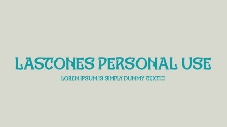 Lastones Personal Use Font