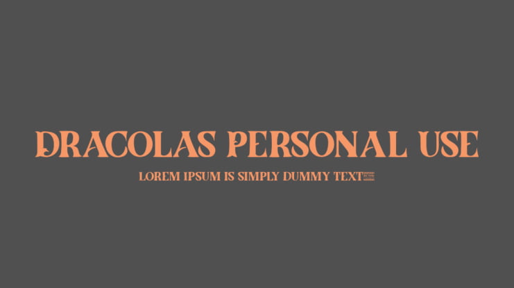 Dracolas Personal Use Font