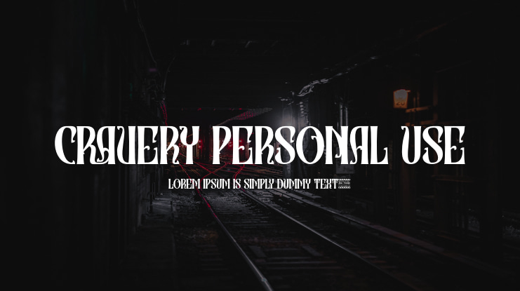 Cravery Personal Use Font