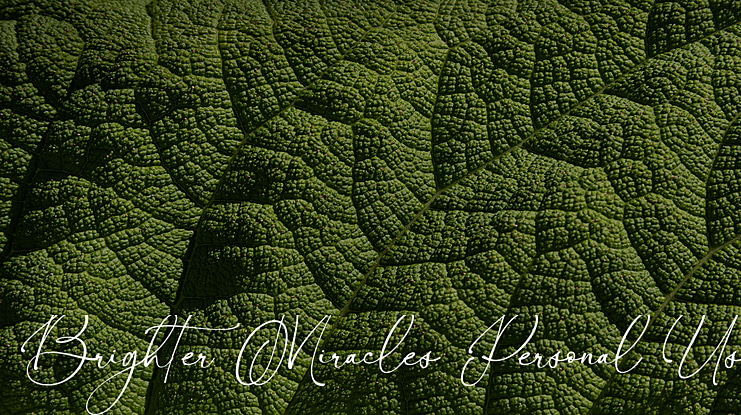 Brighter Miracles Personal Use Font