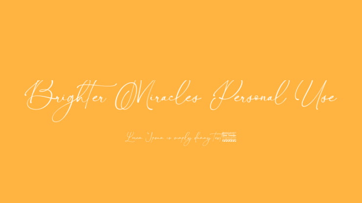 Brighter Miracles Personal Use Font