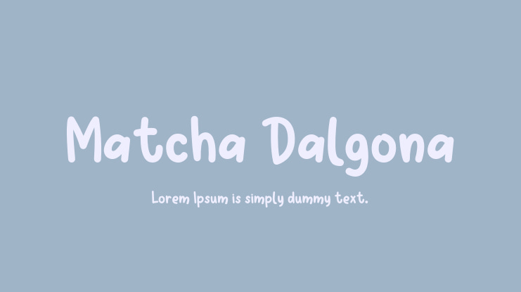 Matcha Dalgona Font