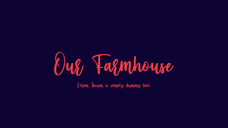 Our Farmhouse Font