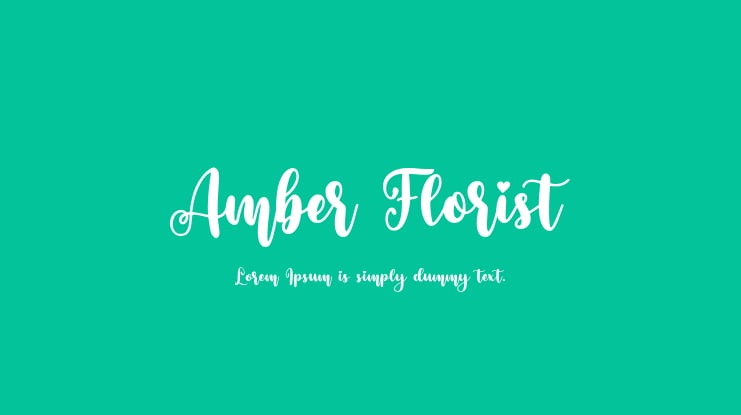 Amber Florist Font