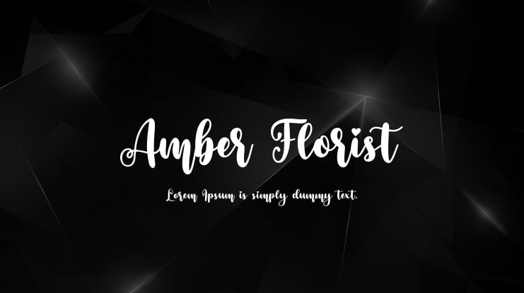 Amber Florist Font
