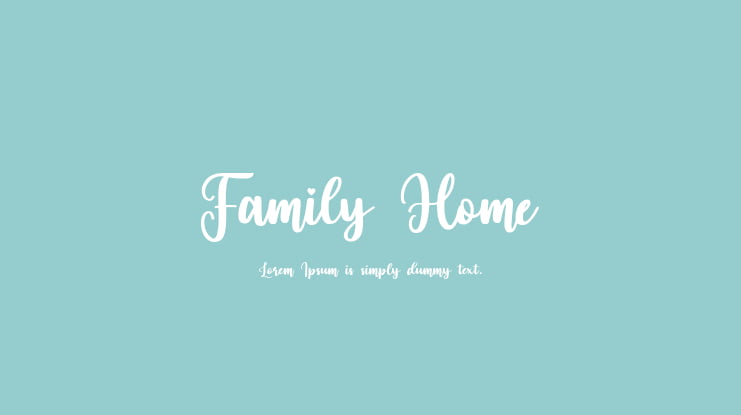 Family Home Font