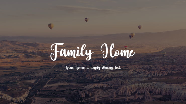 Family Home Font