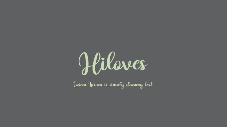 Hiloves Font