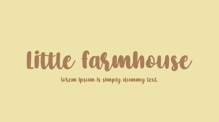 Little Farmhouse Font