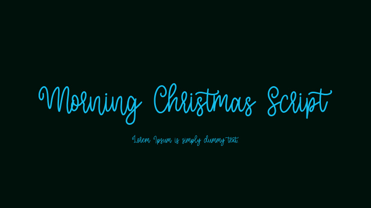 Morning Christmas Script Font