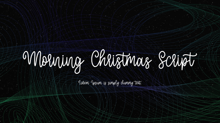 Morning Christmas Script Font