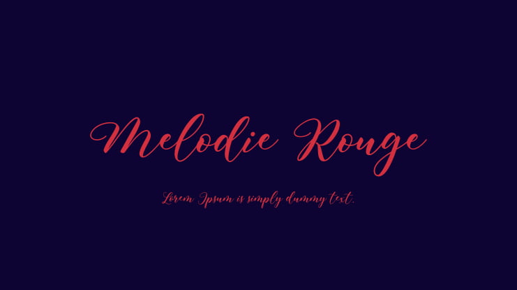 Melodie Rouge Font