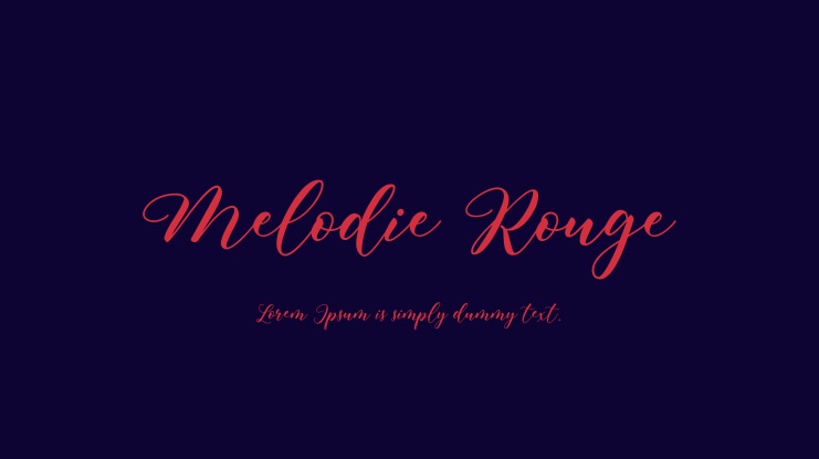 Melodie Rouge Font