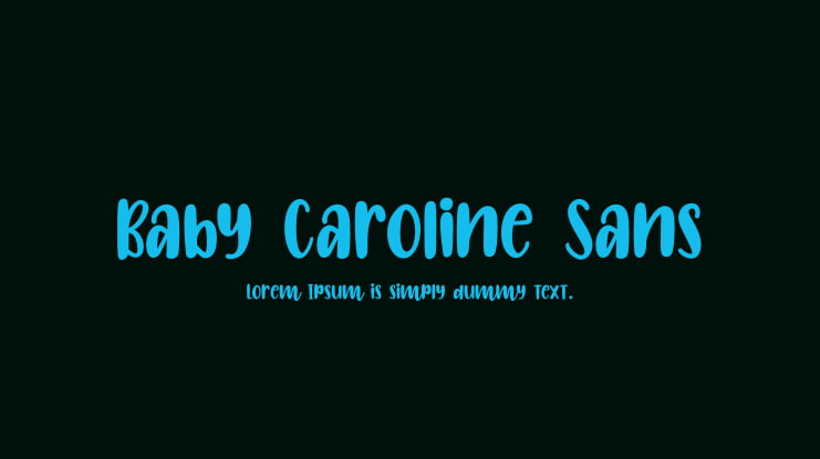 Baby Caroline Sans Font Family