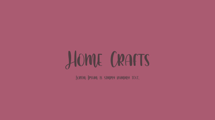 Home Crafts Font