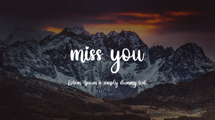 miss you Font