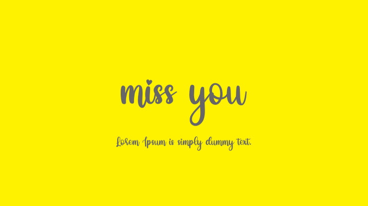 miss you Font
