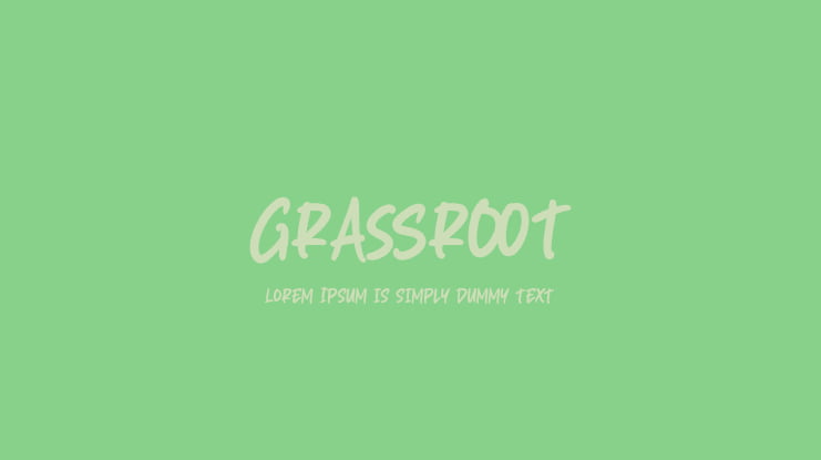 Grassroot Font