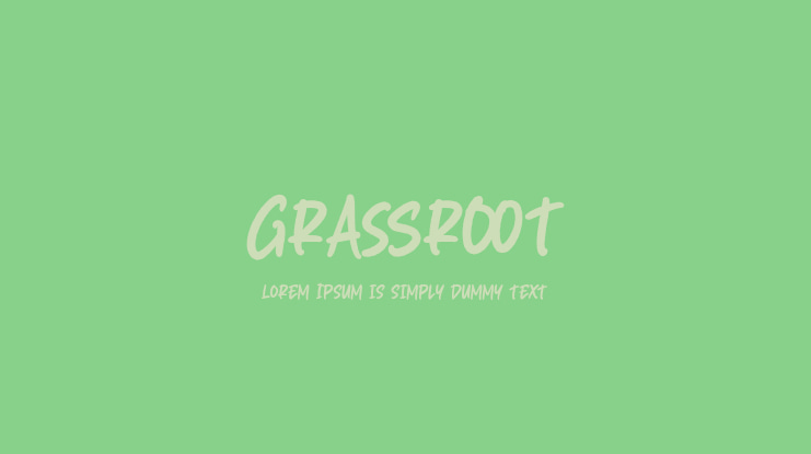 Grassroot Font