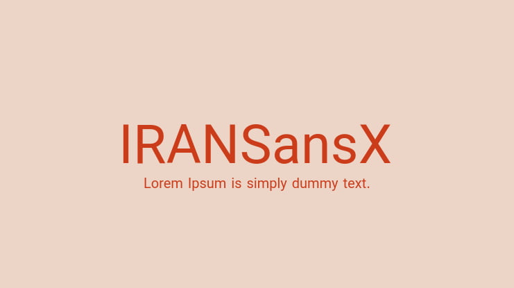 IRANSansX Font Family