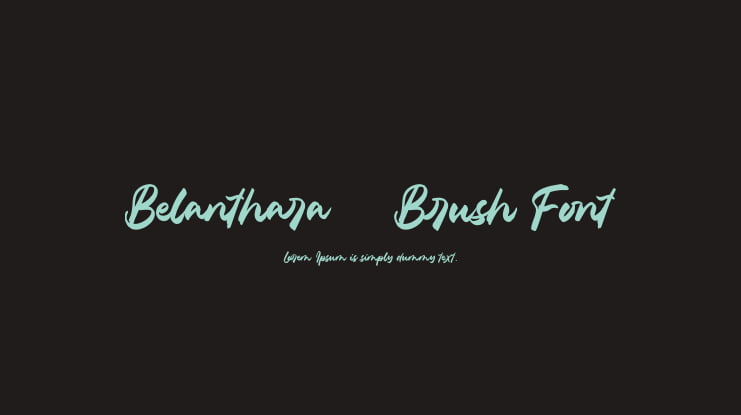Belanthara - Brush Font