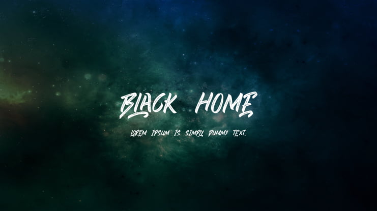 BLACK HOME Font