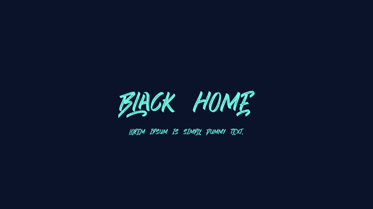 BLACK HOME Font