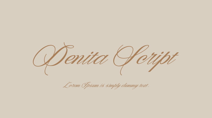 Denita Script Font