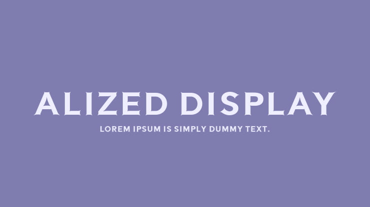Alized Display Font