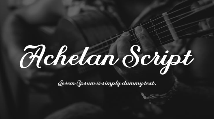 Achelan Script Font