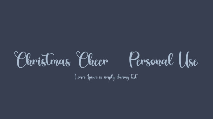 Christmas Cheer - Personal Use Font