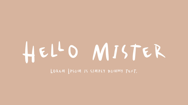 Hello Mister Font
