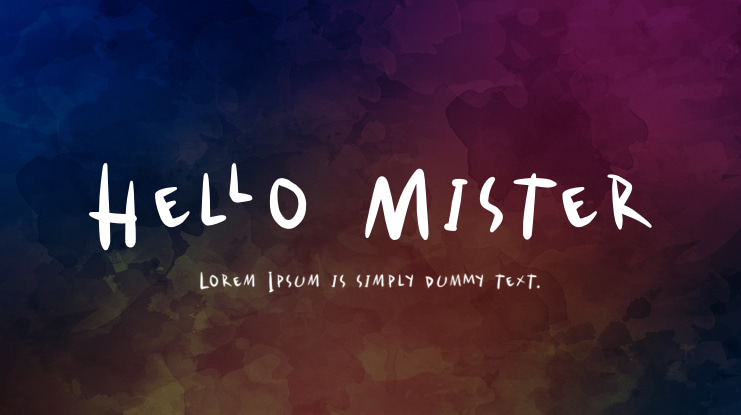 Hello Mister Font