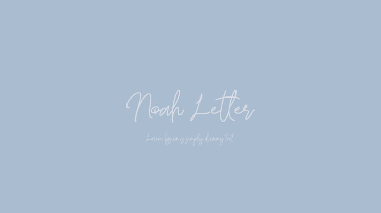 Noah Letter Font